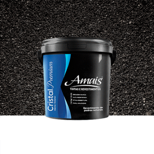 Revestimento Textura Pedras Naturais - Preto 23Kg Cristal Amais