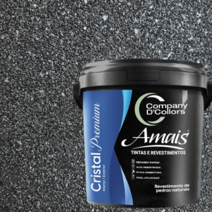 Revestimento Textura Pedras Naturais - Preto 23Kg Cristal Amais