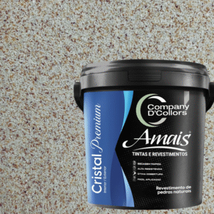 Revestimento Textura Pedras Naturais - Rajada Médio 23Kg Cristal Amais