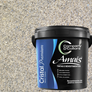 Revestimento Textura Pedras Naturais - Granito Cinza 23Kg Cristal Amais