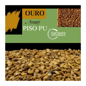 Piso PU Drenante Pedras Naturais - Ouro 23Kg Amais