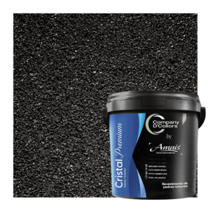 Revestimento Textura Pedras Naturais - Preto 23Kg Cristal Amais