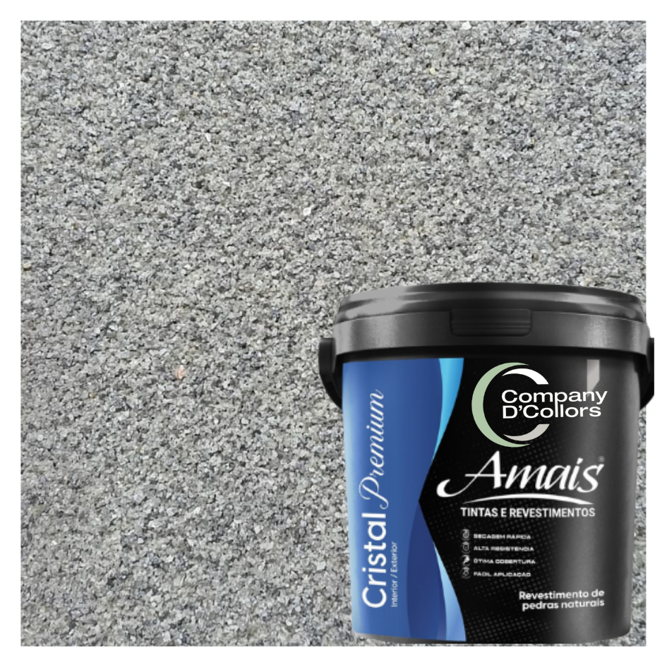 Revestimento Pedra Natural Granito Cinza Cristal Premium Amais