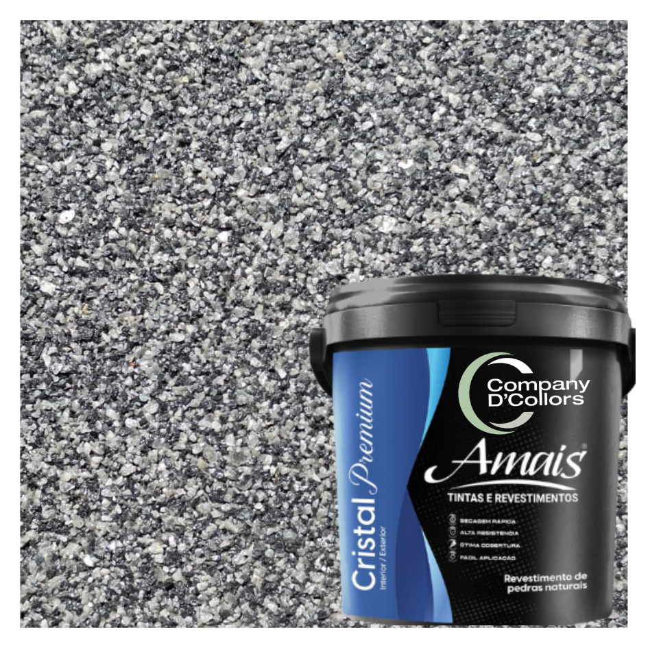 Revestimento Pedra Natural Turmalina Preta Cristal Premium Amais