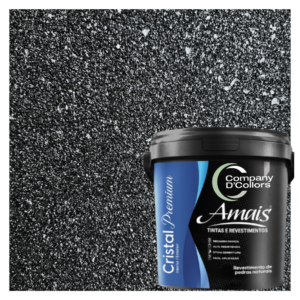 Revestimento Pedra Natural Pigmentada Preto Cristal Premium Amais