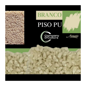 Piso PU Pedras Naturais - Branco 23 Kg Amais