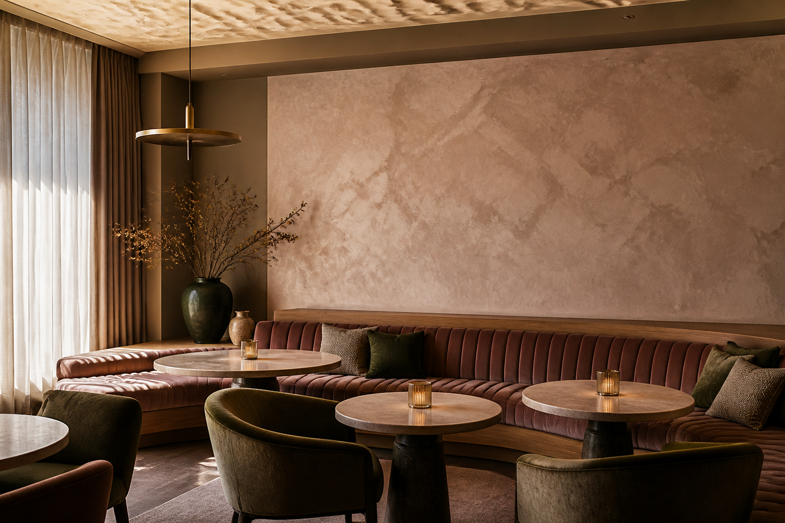 Lounge com parede Lamatto